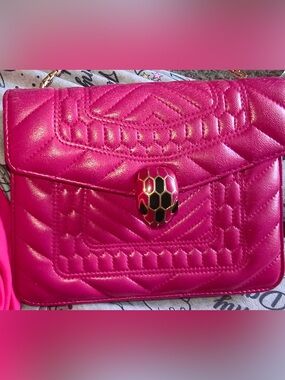 Bvlgari Serpenti Forever Diamond Blast Shoulder Bag w/Matelasse Execution w/COA